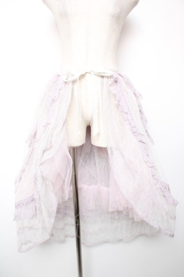 画像1: abilletage / Noir レースオーバースカート  ラベンダー Y-25-12-19-101-GO-ZA-SZ-ZY (1)