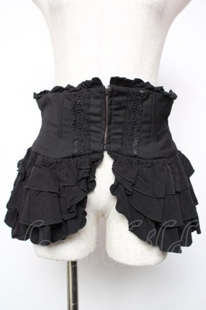 画像: Sheglit / "Ripple"フリルコルセット M 黒 Y-25-12-19-102-EL-TO-SZ-ZY