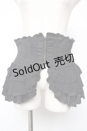 画像: Sheglit / "Ripple"フリルコルセット M 黒 Y-25-12-19-102-EL-TO-SZ-ZY