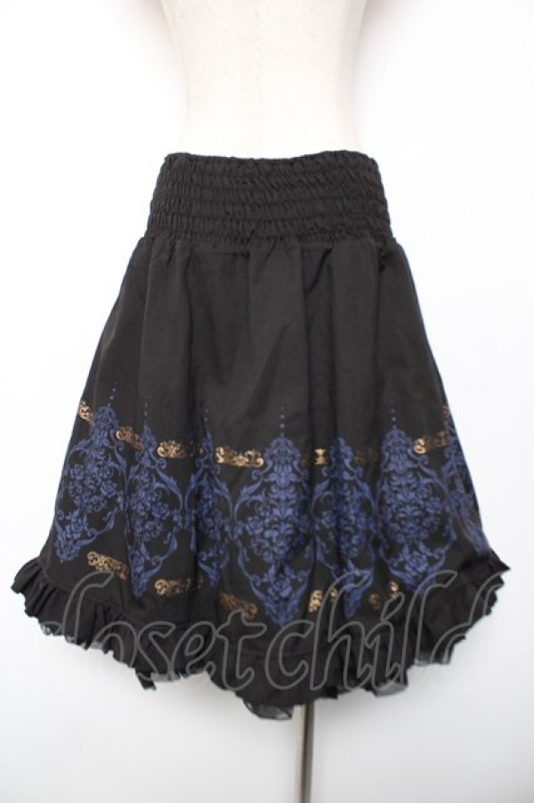 画像2: Ozz oneste / ボリュームリバーシブルスカート  黒×紺 Y-25-12-19-108-OO-SK-SZ-ZY (2)