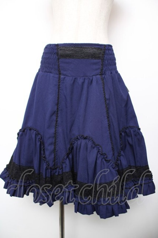 画像3: Ozz oneste / ボリュームリバーシブルスカート  黒×紺 Y-25-12-19-108-OO-SK-SZ-ZY (3)