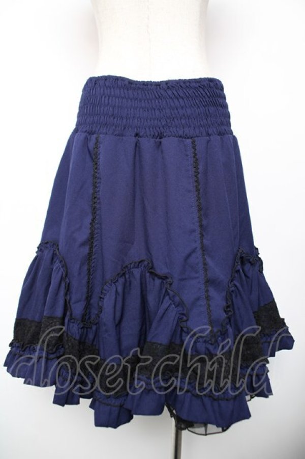 画像4: Ozz oneste / ボリュームリバーシブルスカート  黒×紺 Y-25-12-19-108-OO-SK-SZ-ZY (4)