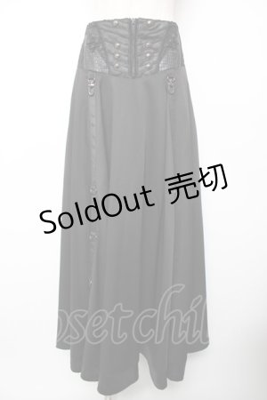 画像: Ozz Croce / 変形ギミックスカート  黒 Y-25-12-19-109-OO-SK-SZ-ZY