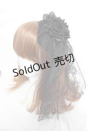 画像: MorunxMuunaStoik / ヘッドドレス&コサージュ  黒 Y-25-12-19-016-EL-AC-SZ-ZY