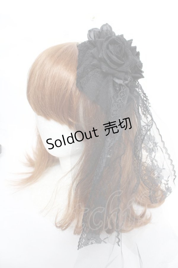 画像1: MorunxMuunaStoik / ヘッドドレス&コサージュ  黒 Y-25-12-19-016-EL-AC-SZ-ZY (1)