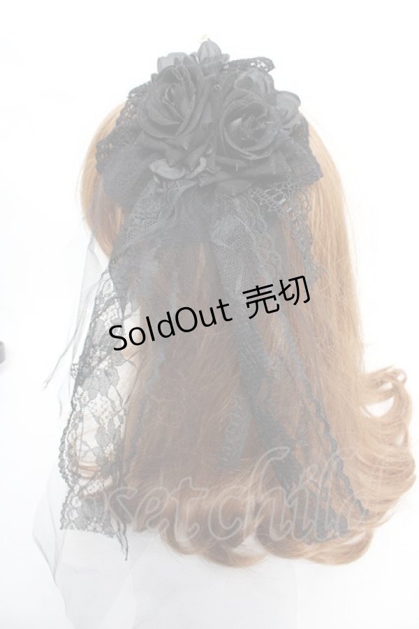 画像2: MorunxMuunaStoik / ヘッドドレス&コサージュ  黒 Y-25-12-19-016-EL-AC-SZ-ZY (2)