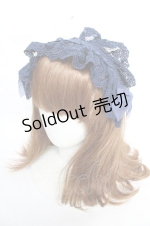 画像: ATELIER PIERROT / Gothic LatticeS HeadDress(Clip Version)  ネイビー Y-25-12-19-018-EL-AC-SZ-ZY