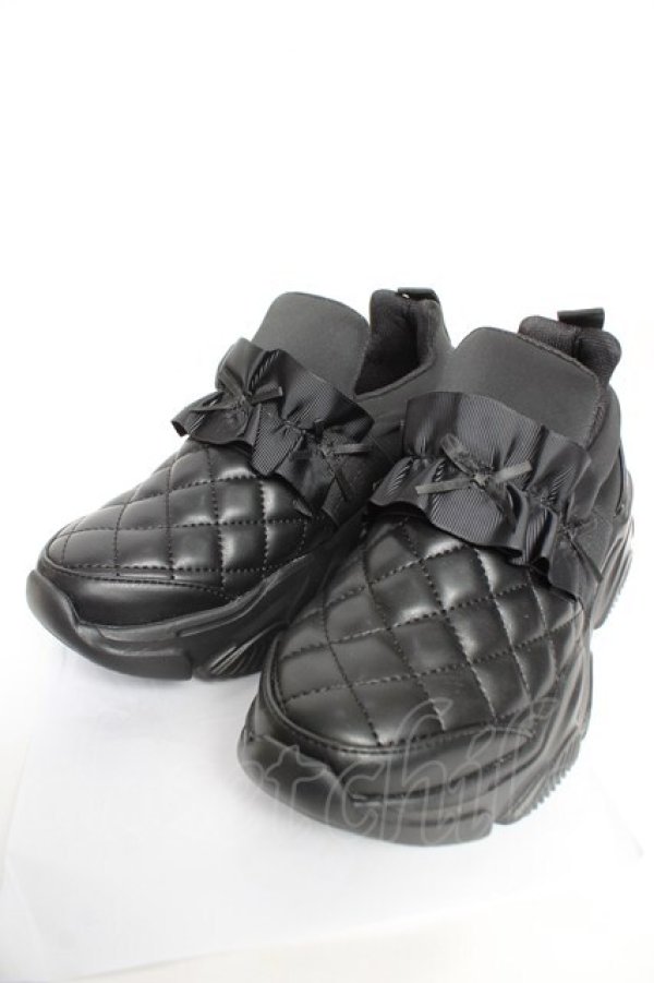 画像1: m petit by misako / AMクロミリボンスニーカー M 中黒 Y-25-12-19-021-LO-SH-SZ-ZY (1)