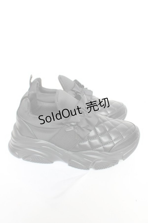 画像4: m petit by misako / AMクロミリボンスニーカー M 中黒 Y-25-12-19-021-LO-SH-SZ-ZY (4)