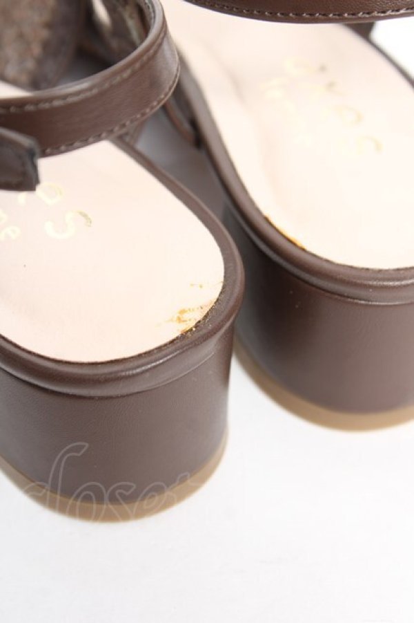 画像5: axes femme / メッシュストラップミュール M 茶 Y-25-12-19-022-AX-SH-SZ-ZY (5)