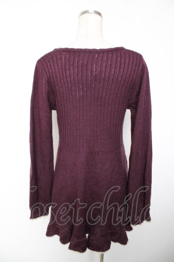 画像2: axes femme / バイカラーフリル使いプルオーバー M 紫 Y-25-12-19-025-AX-TO-SZ-ZY (2)