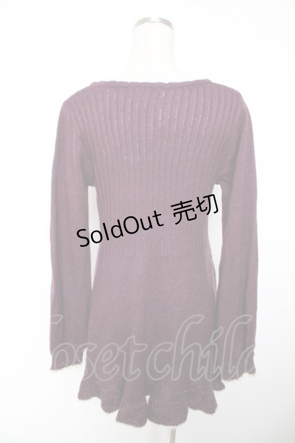 画像2: axes femme / バイカラーフリル使いプルオーバー M 紫 Y-25-12-19-025-AX-TO-SZ-ZS (2)