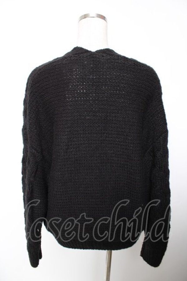 画像2: axes femme / ニットカーディガン M 黒 Y-25-12-19-030-AX-TO-SZ-ZY (2)