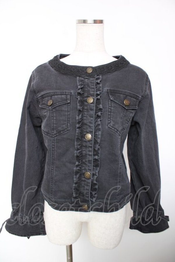 画像1: axes femme / キャンディースリーブＧジャン M 黒 Y-25-12-19-031-AX-JA-SZ-ZY (1)