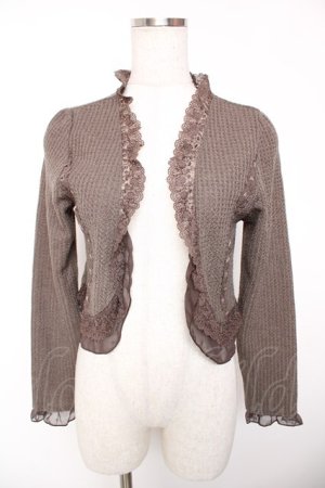 画像: axes femme / フリルショートボレロ M カーキ Y-25-12-19-032-AX-TO-SZ-ZY