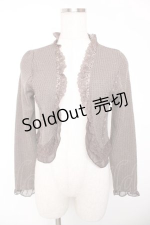 画像: axes femme / フリルショートボレロ M カーキ Y-25-12-19-032-AX-TO-SZ-ZS