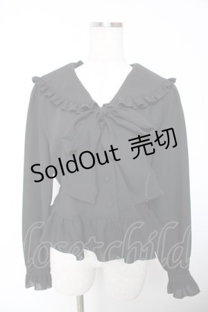 画像: Physical Drop / セーラーオーバーブラウス  黒 Y-25-12-19-034-LO-BL-SZ-ZY