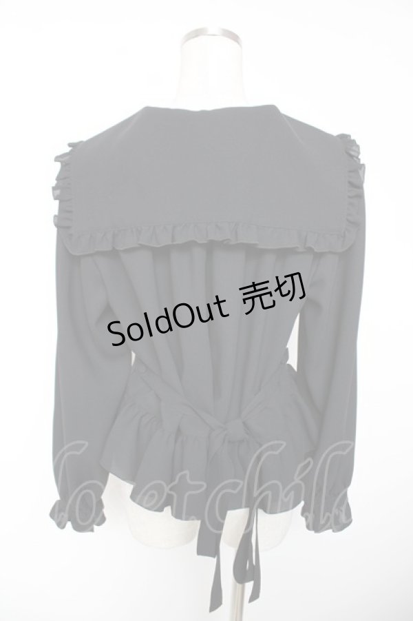 画像2: Physical Drop / セーラーオーバーブラウス  黒 Y-25-12-19-034-LO-BL-SZ-ZY (2)