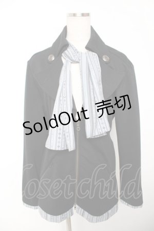 画像: PUTUMAYO / テイルズオブエクシリア2アルヴィンコラボストール付ZIPジャケット  黒 Y-25-12-19-036-PT-JA-SZ-ZY