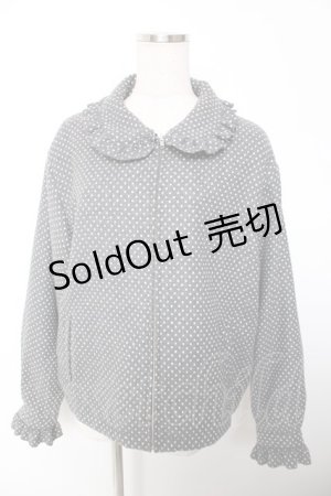 画像: Physical Drop / フリルZIPジャケット  グレー Y-25-12-19-038-LO-JA-SZ-ZI