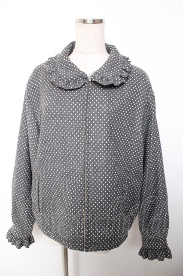 画像1: Physical Drop / フリルZIPジャケット  グレー Y-25-12-19-038-LO-JA-SZ-ZY (1)