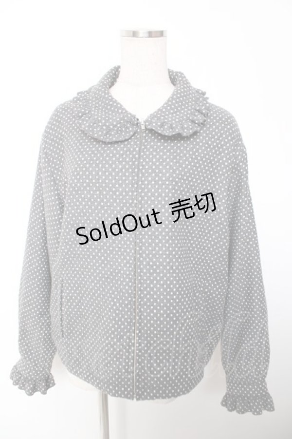 画像1: Physical Drop / フリルZIPジャケット  グレー Y-25-12-19-038-LO-JA-SZ-ZI (1)