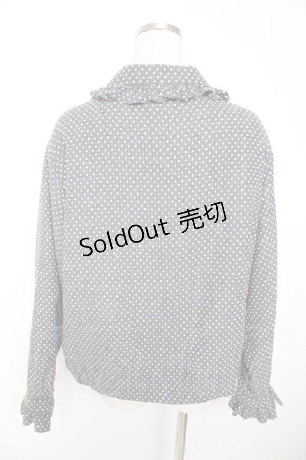 画像2: Physical Drop / フリルZIPジャケット  グレー Y-25-12-19-038-LO-JA-SZ-ZI (2)