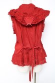 画像3: PINK HOUSE / クマワッペンフード付きノースリーブベスト/ブラウス F 赤 Y-25-12-20-016-LO-BL-SZ-ZY (3)