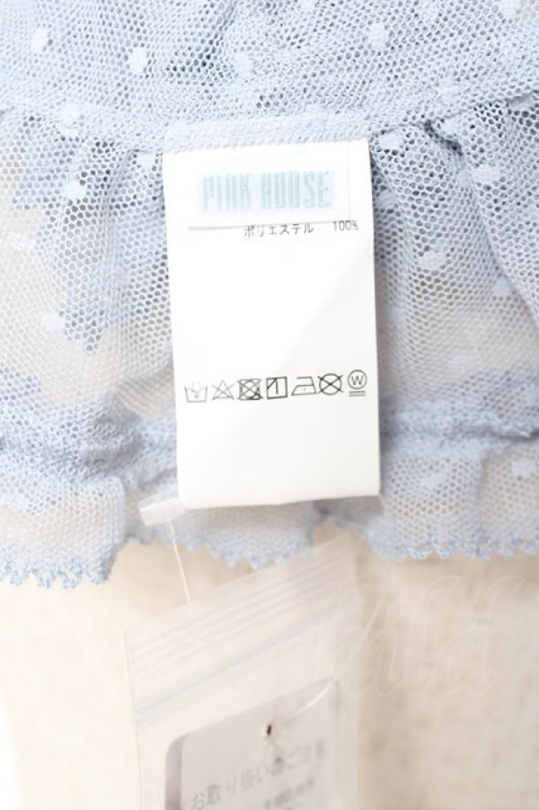 画像6: PINK HOUSE / ポルカドットチュールティペット  サックス Y-25-12-20-002-LO-ZA-SZ-ZY (6)