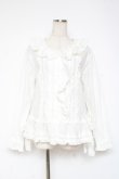 画像1: PINK HOUSE / リボンローンフリルブラウス F 白 Y-25-12-20-020-LO-BL-SZ-ZY (1)