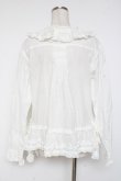 画像3: PINK HOUSE / リボンローンフリルブラウス F 白 Y-25-12-20-020-LO-BL-SZ-ZY (3)