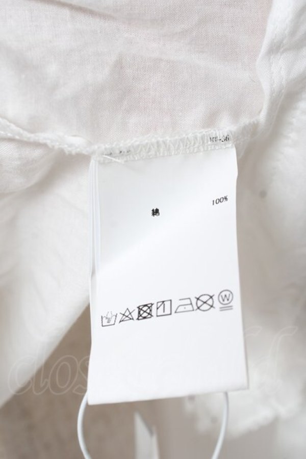 画像8: PINK HOUSE / リボンローンフリルブラウス F 白 Y-25-12-20-020-LO-BL-SZ-ZY (8)