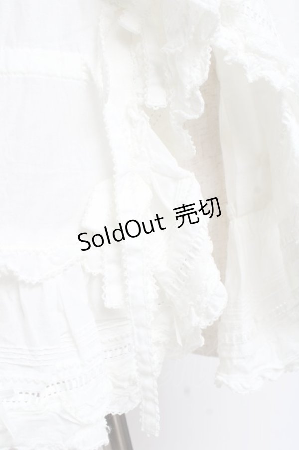 画像8: PINK HOUSE / バイオレットレース使いセーラーカラーブラウス F 白 Y-25-12-20-021-LO-BL-SZ-ZY (8)