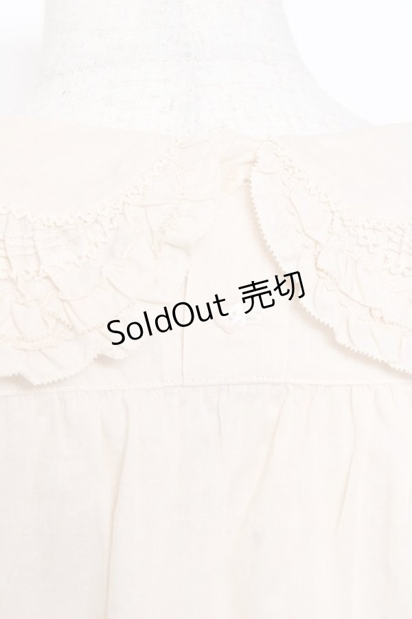 画像4: PINK HOUSE / リボンタイ付きローンブラウス F 生成り Y-25-12-20-023-LO-BL-SZ-ZY (4)