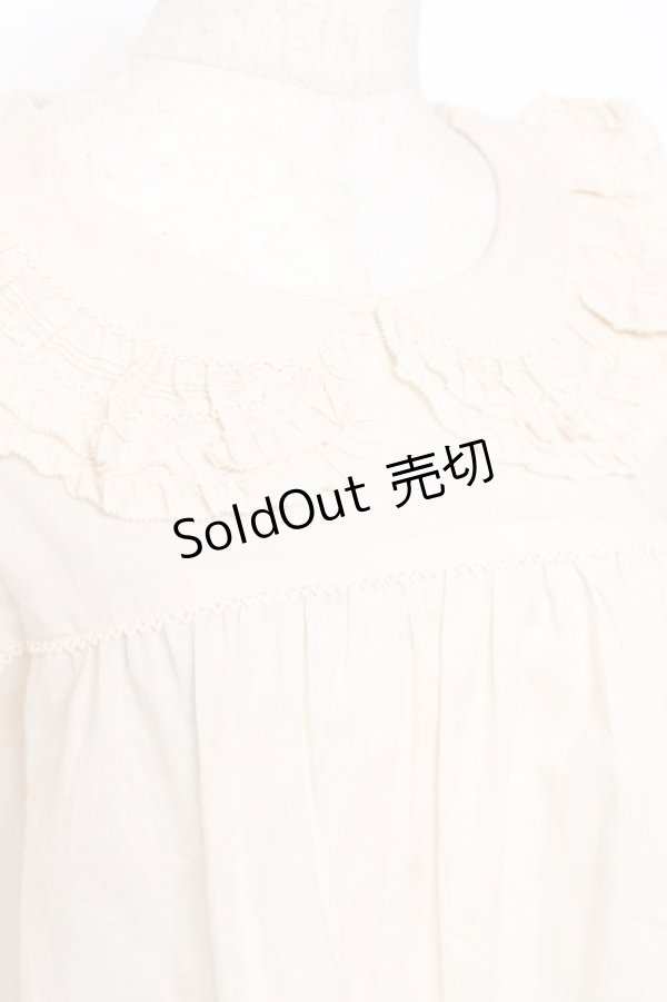 画像5: PINK HOUSE / リボンタイ付きローンブラウス F 生成り Y-25-12-20-023-LO-BL-SZ-ZY (5)