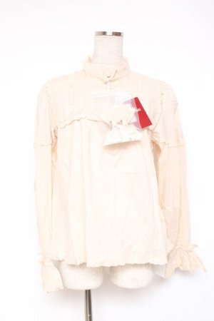 画像: PINK HOUSE / リボン付きローンブラウス F 生成り Y-25-12-20-024-LO-BL-SZ-ZY