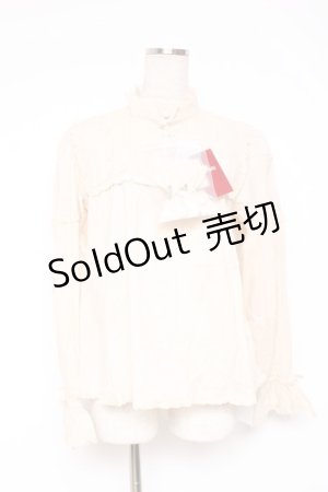 画像: PINK HOUSE / リボン付きローンブラウス F 生成り Y-25-12-20-024-LO-BL-SZ-ZY