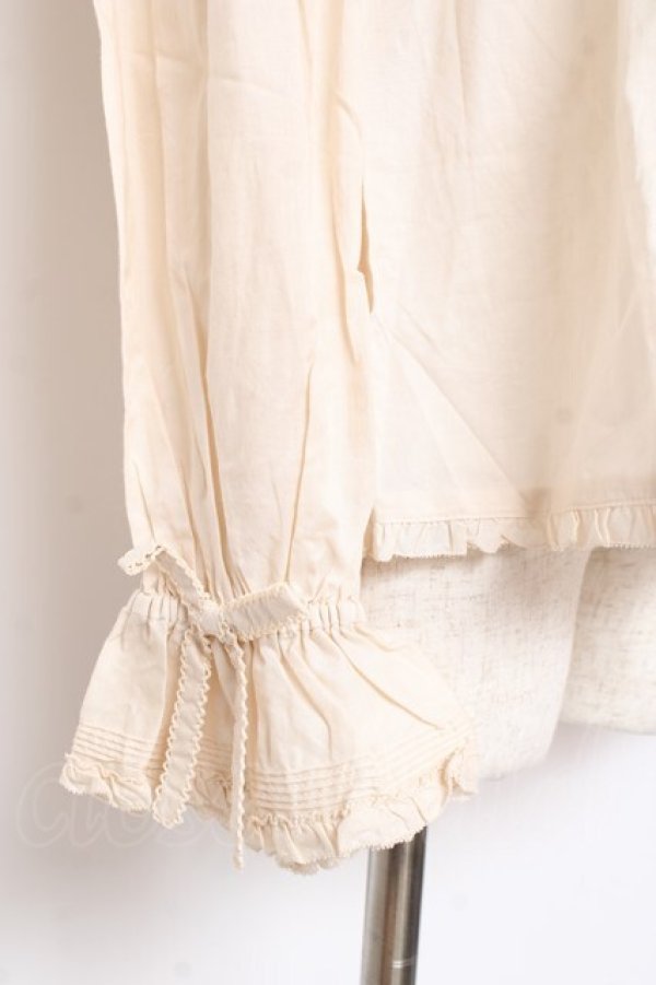 画像5: PINK HOUSE / リボン付きローンブラウス F 生成り Y-25-12-20-024-LO-BL-SZ-ZY (5)