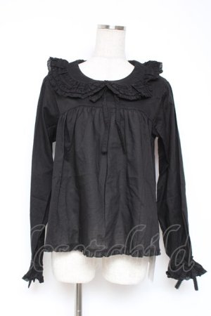 画像: PINK HOUSE / リボンタイ付きローンブラウス F 黒 Y-25-12-20-026-LO-BL-SZ-ZY