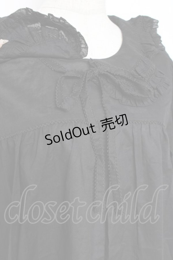 画像5: PINK HOUSE / リボンタイ付きローンブラウス F 黒 Y-25-12-20-026-LO-BL-SZ-ZY (5)