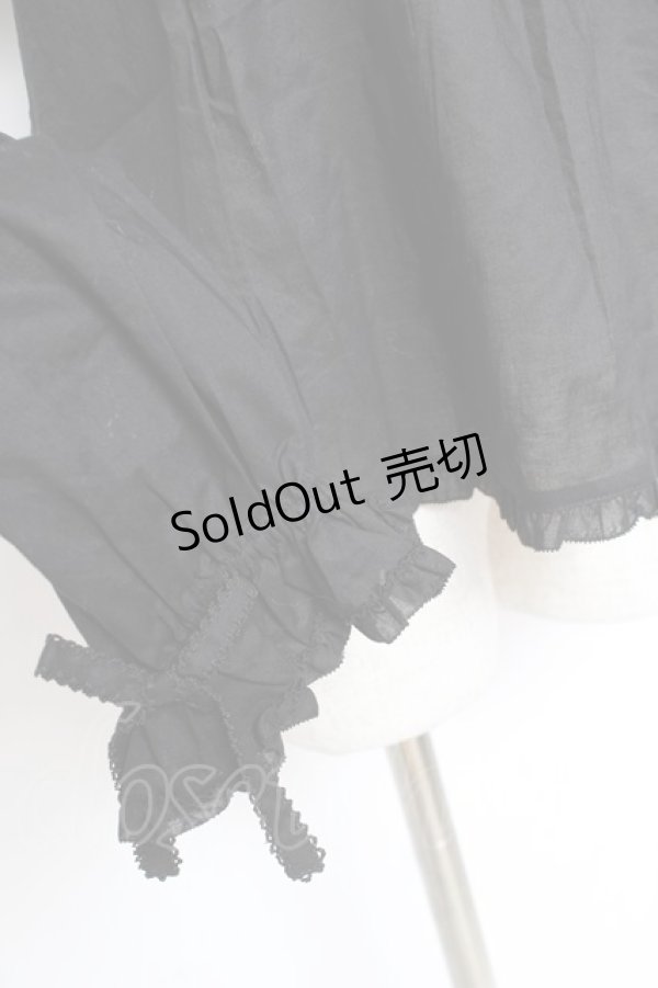 画像6: PINK HOUSE / リボンタイ付きローンブラウス F 黒 Y-25-12-20-026-LO-BL-SZ-ZY (6)