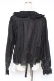 画像3: PINK HOUSE / 胸元切り替えブラウス F 黒 Y-25-12-20-027-LO-BL-SZ-ZY (3)