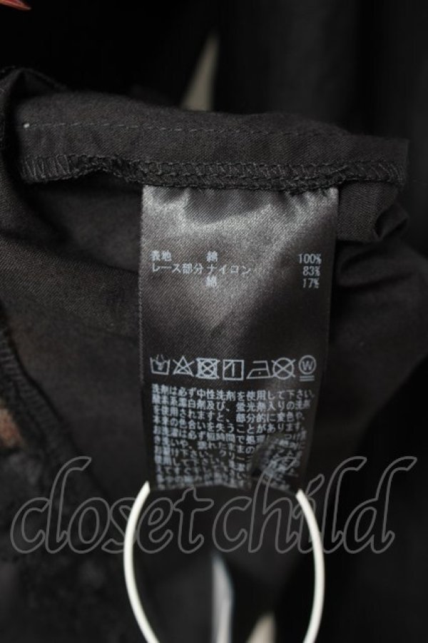 画像7: PINK HOUSE / 胸元切り替えブラウス F 黒 Y-25-12-20-027-LO-BL-SZ-ZY (7)