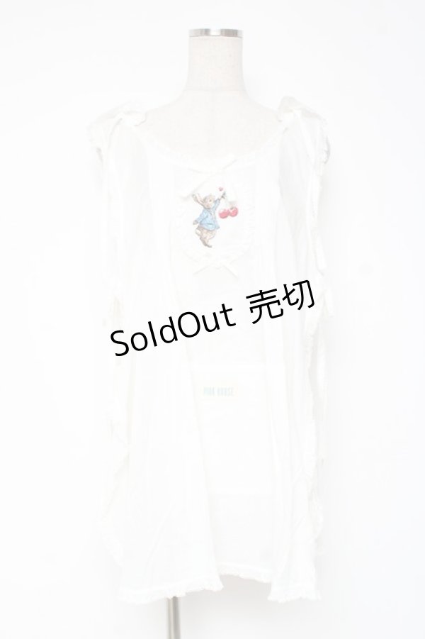 画像1: PINK HOUSE / PETER RABBIT TABLIER F 白 Y-25-12-20-004-LO-TO-SZ-ZY (1)
