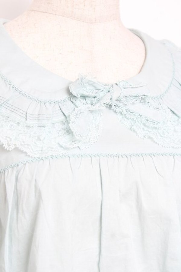 画像5: PINK HOUSE / 胸元切り替えブラウス F ミント Y-25-12-20-029-LO-BL-SZ-ZY (5)