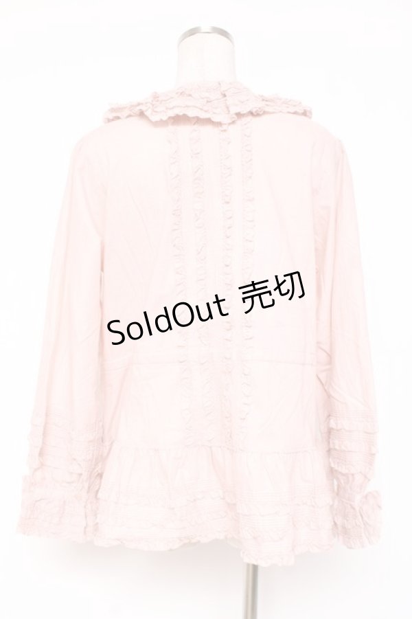 画像3: PINK HOUSE / リボン付きローンフリルオーバーブラウス F ピンク Y-25-12-20-032-LO-BL-SZ-ZS (3)