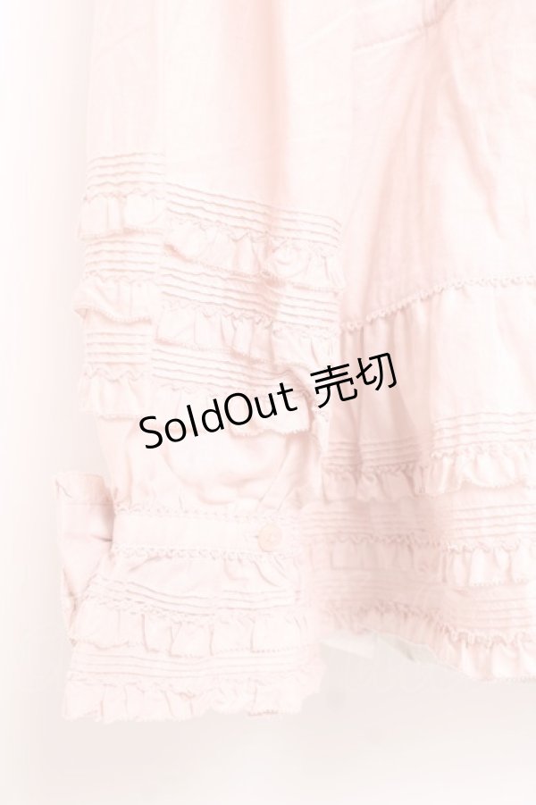 画像4: PINK HOUSE / リボン付きローンフリルオーバーブラウス F ピンク Y-25-12-20-032-LO-BL-SZ-ZS (4)