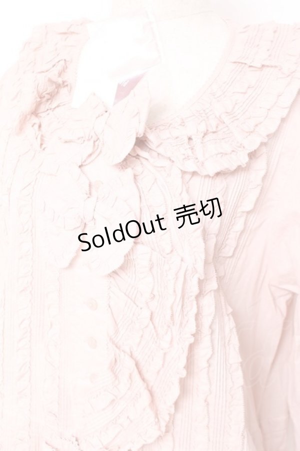 画像5: PINK HOUSE / リボン付きローンフリルオーバーブラウス F ピンク Y-25-12-20-032-LO-BL-SZ-ZS (5)