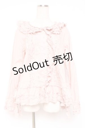 画像: PINK HOUSE / リボンローンフリルブラウス F ピンク Y-25-12-20-033-LO-BL-SZ-ZY