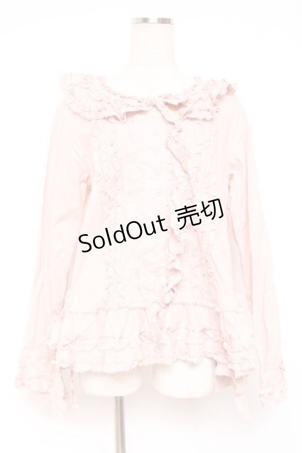 画像1: PINK HOUSE / リボンローンフリルブラウス F ピンク Y-25-12-20-033-LO-BL-SZ-ZY (1)